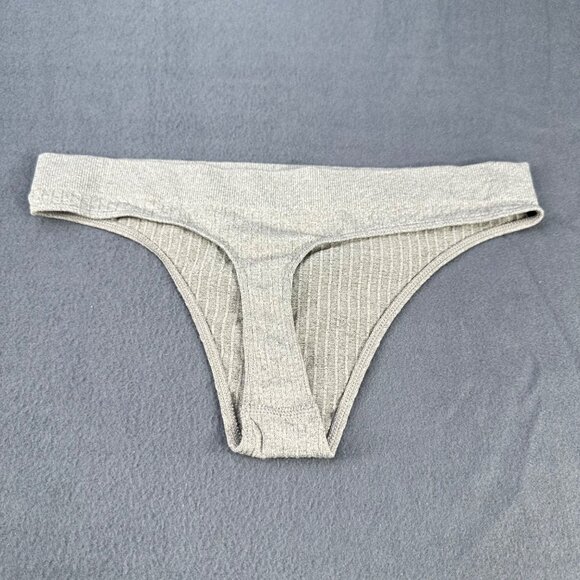 Steve Madden Women's Size Medium Panty Thong Seamless Ribbed Gray NWOT - Picture 2 of 6